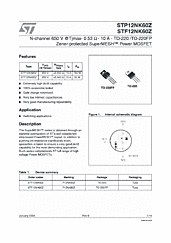 DataSheet STP12NK60Z pdf